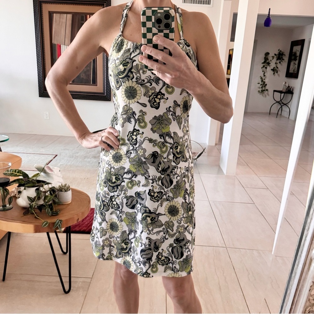 Prana Halter Sunflower Print Floral Quinn Dress Size XS